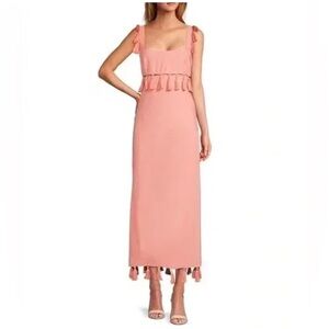 Antonio Melani Pink Linen Maxi Dress